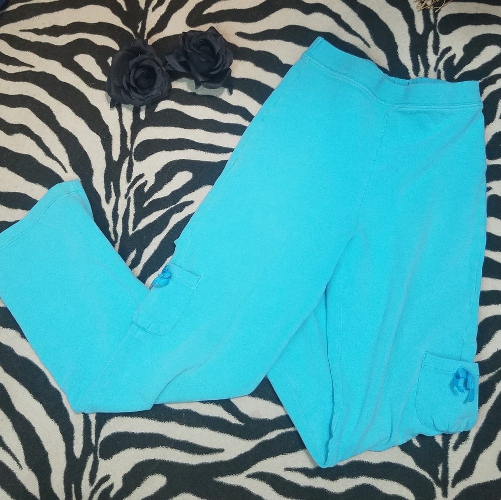 Blue Cloth Capris
